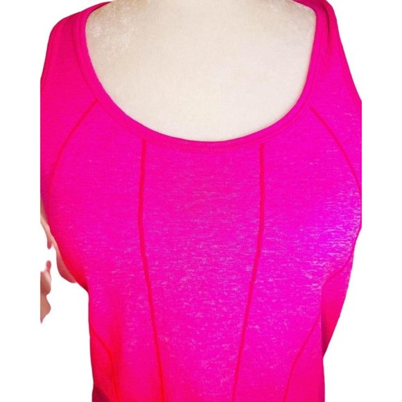 Ebb And Flow Women's HOT PINK BARBIE RACER BACK TOP Shirt  SIZE M - Picture 2 of 8